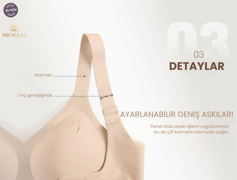 Miorras® Gizli Duruş Dikişsiz Straplez Sütyen
